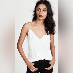 Frame Denim Tops Satin Lounge Cami XS/TP ivory off white